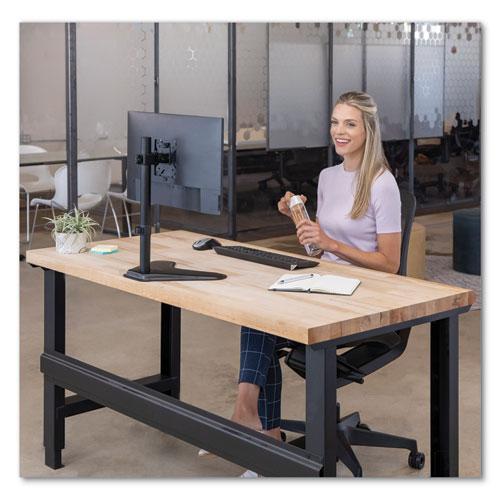 Professional Series Single Freestanding Monitor Arm, For 32" Monitors, 11" x 15.4" x 18.3", Black, Supports 17 lb. Picture 2