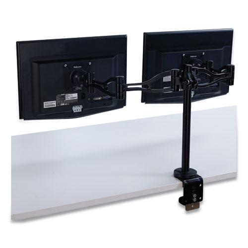 Professional Series Depth Adjustable Dual Monitor Arm, 360 deg Rotation, 37 deg Tilt, 360 deg Pan, Black, Supports 24 lb. Picture 5