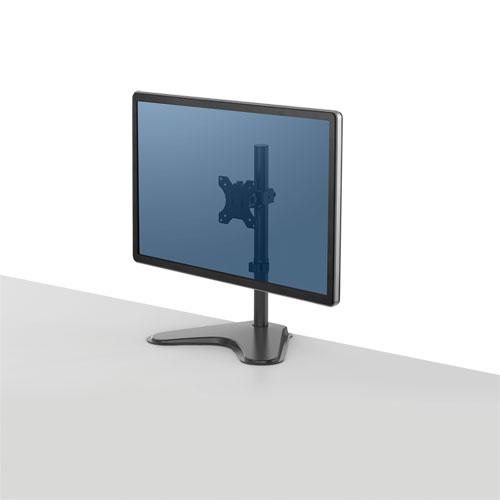 Professional Series Single Freestanding Monitor Arm, For 32" Monitors, 11" x 15.4" x 18.3", Black, Supports 17 lb. Picture 1