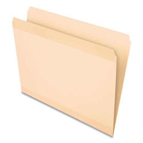 Poly Reinforced File Folder, Straight Tabs, Letter Size, Manila, 24/Pack. Picture 1