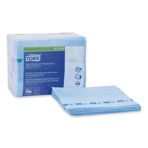 Small Pack Foodservice Cloth, 1-Ply, 11.75 x 14.75, Unscented, Blue with Blue Stripe, 50/Poly Pack, 4 Packs/Carton. Picture 2