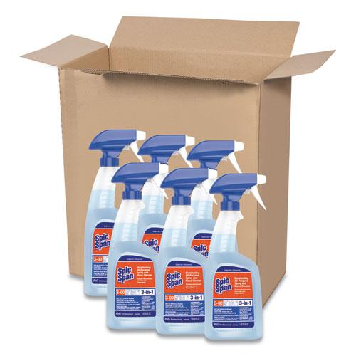 Disinfecting All-Purpose Spray and Glass Cleaner, Fresh Scent, 32 oz Spray Bottle, 6/Carton. The main picture.