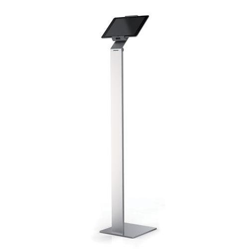 Floor Stand Tablet Holder, Silver/Charcoal Gray. Picture 1