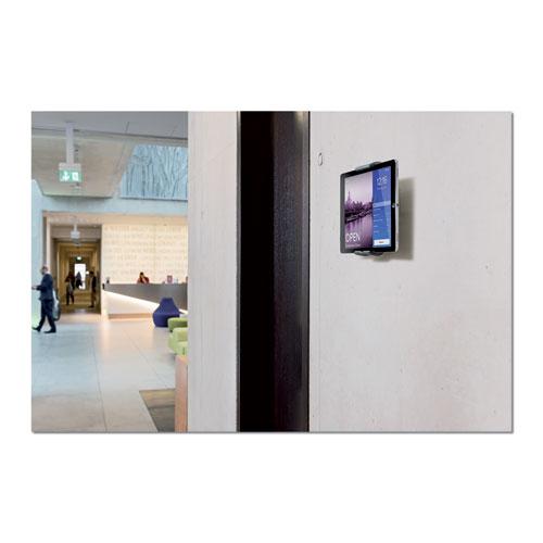 Wall-Mounted Tablet Holder, Silver/Charcoal Gray. Picture 5