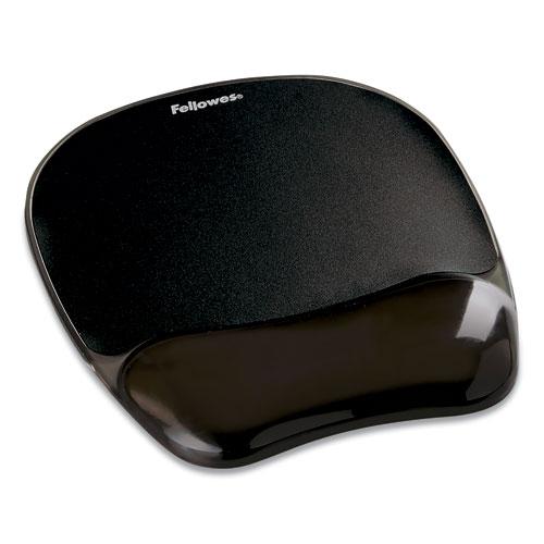 Gel Crystals Mouse Pad with Wrist Rest, 7.87 x 9.18, Black. Picture 1