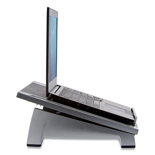Office Suites Laptop Riser, 15.13" x 11.38" x 4.5" to 6.5", Black/Silver, Supports 10 lbs. Picture 5