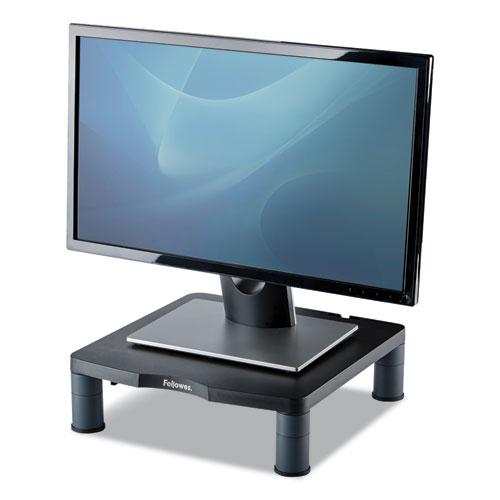 Standard Monitor Riser, 13.38" x 13.63" x 2" to 4", Graphite, Supports 60 lbs. Picture 1