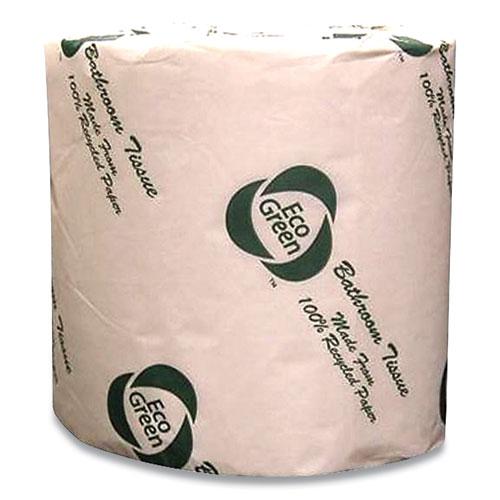Recycled 2-Ply Standard Toilet Paper, Septic Safe, White, 550 Sheets/Roll, 80 Rolls/Carton. Picture 1