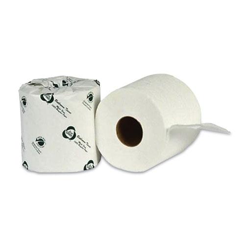 Recycled 2-Ply Standard Toilet Paper, Septic Safe, White, 550 Sheets/Roll, 80 Rolls/Carton. Picture 2