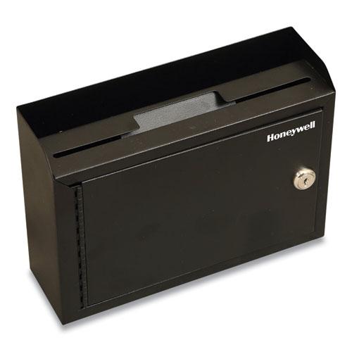 Drop Box Safe with Keys, 9.9 x 3 x 7.1, 0.12 cu ft, Black. The main picture.
