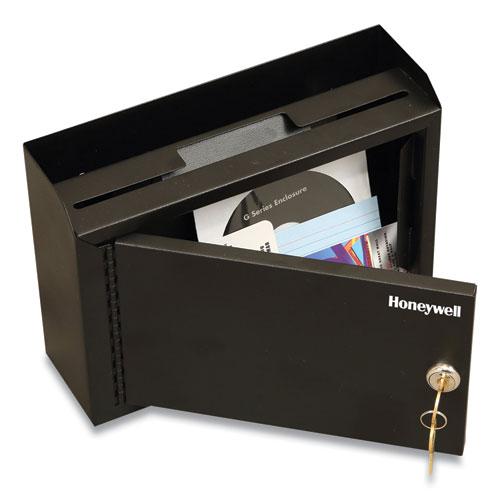 Drop Box Safe with Keys, 9.9 x 3 x 7.1, 0.12 cu ft, Black. Picture 2