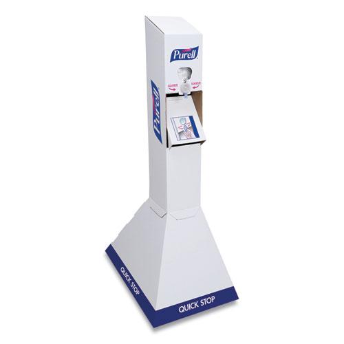 Quick Floor Stand Kit with Two 1,000 mL PURELL NXT Advanced Hand Sanitizer Refills, 18 x 29 x 52, White/Blue. Picture 1
