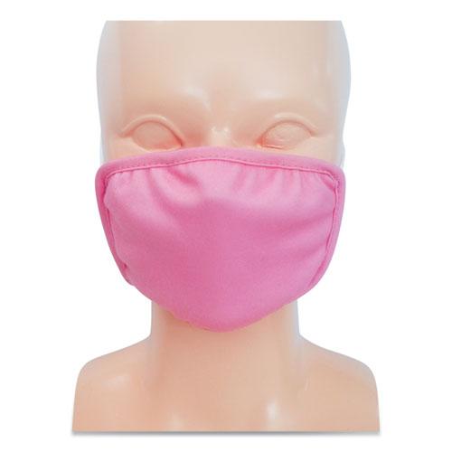 Kids Fabric Face Mask, Pink, 500/Carton. Picture 1