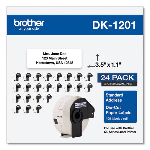 Die-Cut Address Labels, 1.1 x 3.5, White, 400 Labels/Roll, 24 Rolls/Pack. Picture 1