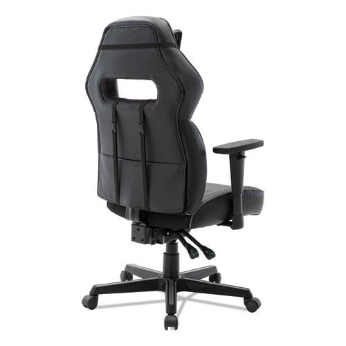 Racing Style Ergonomic Gaming Chair, Supports 275 lb, 15.91" to 19.8" Seat Height, Black/Gray Trim Seat/Back, Black/Gray Base. Picture 5