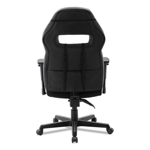 Racing Style Ergonomic Gaming Chair, Supports 275 lb, 15.91" to 19.8" Seat Height, Black/Gray Trim Seat/Back, Black/Gray Base. Picture 6