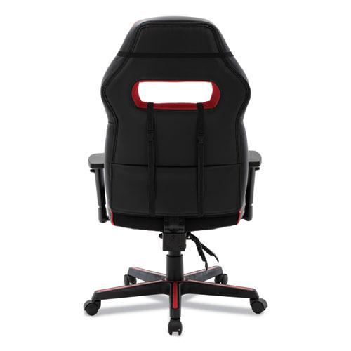 Racing Style Ergonomic Gaming Chair, Supports 275 lb, 15.91" to 19.8" Seat Height, Black/Red Trim Seat/Back, Black/Red Base. Picture 6