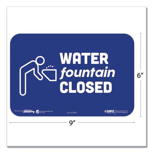BeSafe Messaging Education Wall Signs, 9 x 6,  "Water Fountain Closed", 3/Pack. Picture 3