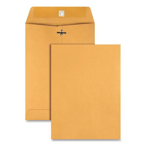Clasp Envelope, 28 lb Bond Weight Kraft, #75, Square Flap, Clasp/Gummed Closure, 7.5 x 10.5, Brown Kraft, 100/Box. Picture 1