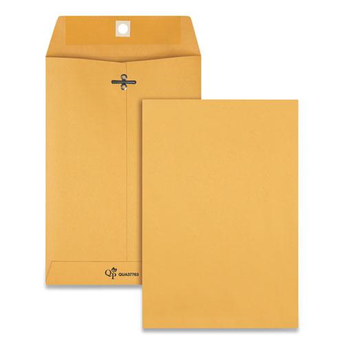 Clasp Envelope, 32 lb Bond Weight Kraft, #1 3/4, Square Flap, Clasp/Gummed Closure, 6.5 x 9.5, Brown Kraft, 100/Box. Picture 1