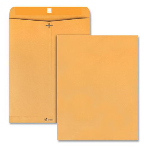 Clasp Envelope, #15 1/2, Square Flap, Clasp/Gummed Closure, 12 x 15.5, Brown Kraft, 100/Box. The main picture.