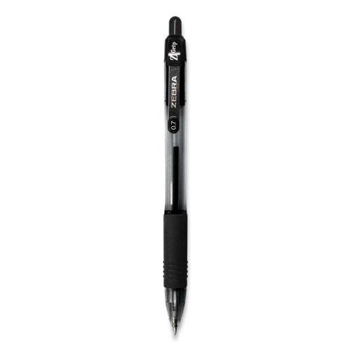 Z-Grip Ballpoint Pen, Retractable, Medium 0.7 mm, Black Ink, Clear/Black Barrel, 30/Pack. Picture 1