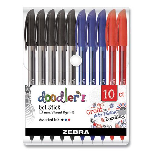 Doodler'z Gel Pen, Stick, Bold 1 mm, Assorted Ink and Barrel Colors, 10/Pack. Picture 1