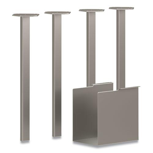 Coze Table Legs, 5.75 x 28, Silver, 4/Pack. The main picture.