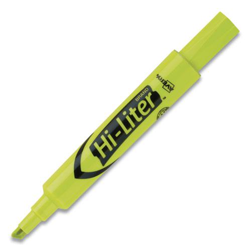 HI-LITER Desk-Style Highlighters, Fluorescent Yellow Ink, Chisel Tip, Yellow/Black Barrel, 200/Box. Picture 3