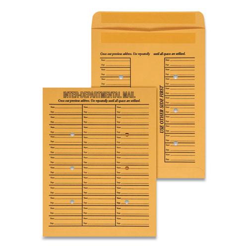 Deluxe Interoffice Press and Seal Envelopes, #97, Two-Sided Three-Column Format, 10 x 13, Brown Kraft, 100/Box. Picture 1
