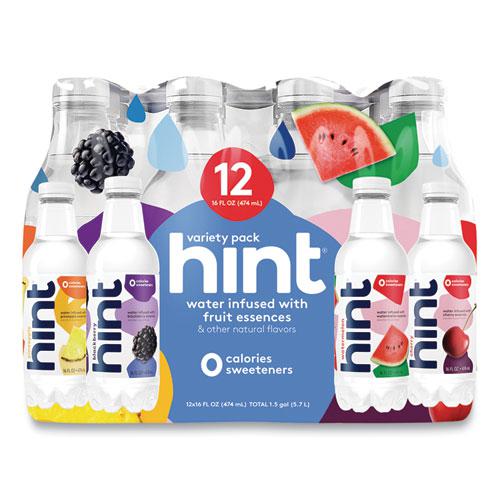 Flavored Water Variety Pack, 3 Blackberry, 3 Cherry, 3 Pineapple, 3 Watermelon, 16 oz Bottle, 12 Bottles/Carton. Picture 1
