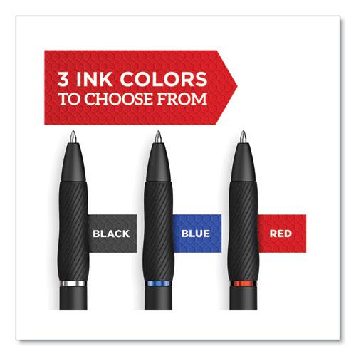 S-Gel High-Performance Gel Pen, Retractable, Fine 0.5 mm, Blue Ink, Black Barrel, 4/Pack. Picture 3