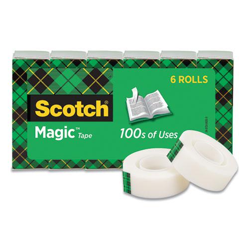 Magic Tape Refill, 1" Core, 0.75" x 22.2 yds, Clear, 6/Pack. The main picture.