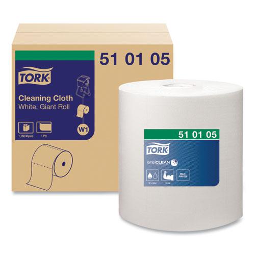 Cleaning Cloth, 12.6 x 13.3, White, 1,100 Wipes/Roll. Picture 1