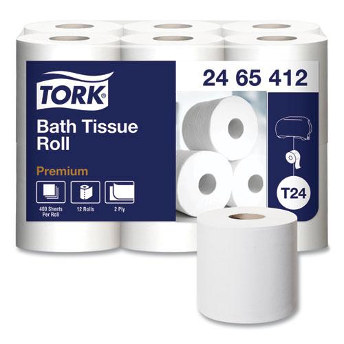 Premium Poly-Pack Bath Tissue, Septic Safe, 2-Ply, White, 400 Sheets/Roll, 12 Rolls/Pack, 4 Packs/Carton. Picture 1