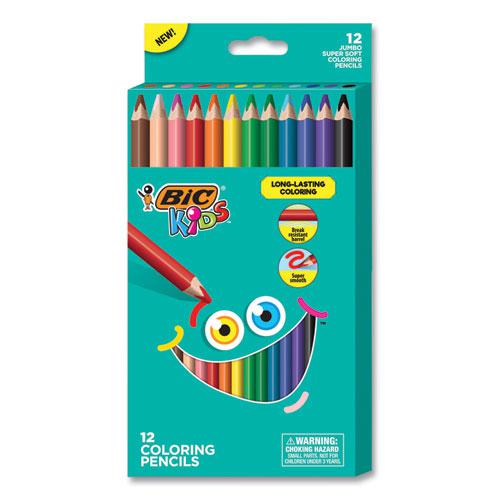 Kids Jumbo Coloring Pencils, 1 mm, Assorted Lead and Barrel Colors, 12/Pack. Picture 2