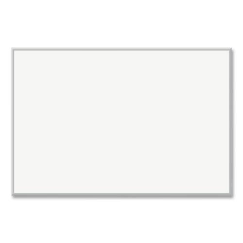 Magnetic Dry Erase Board with Aluminum Frame, 70 x 47, White Surface, Silver Frame. Picture 1