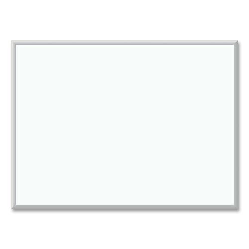 Melamine Dry Erase Board, 47 x 35, White Surface, Silver Frame. Picture 1