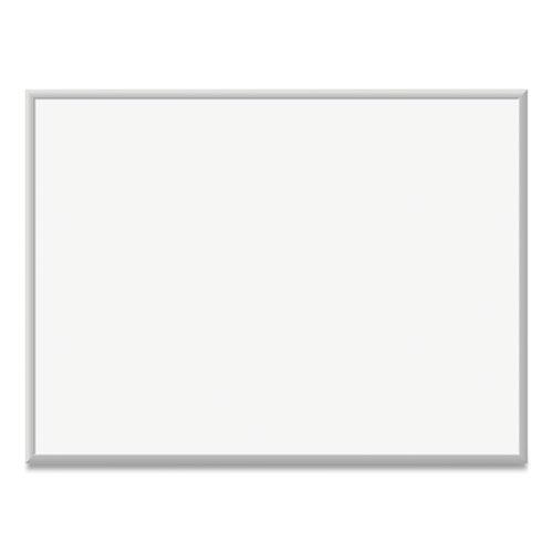 Magnetic Dry Erase Board with Aluminum Frame, 47 x 35, White Surface, Silver Frame. Picture 1