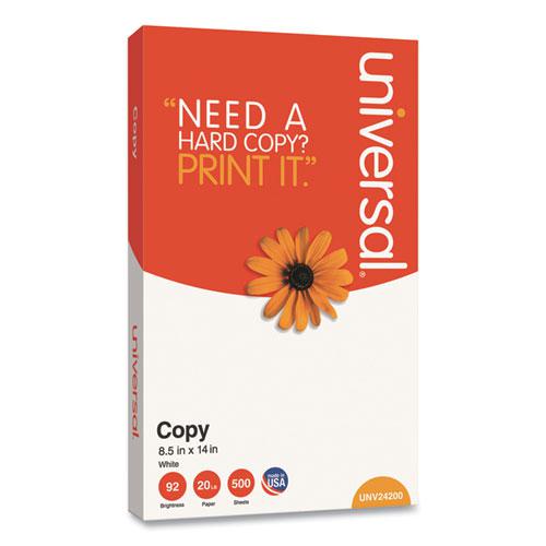 Legal Size Copy Paper, 92 Bright, 20 lb Bond Weight, 8.5 x 14, White, 500 Sheets/Ream. Picture 1