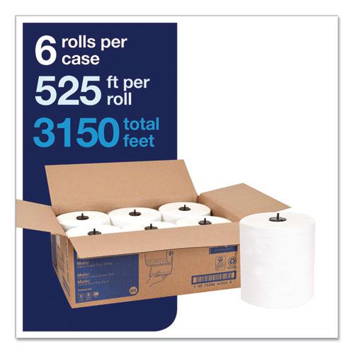 Advanced Matic Hand Towel Roll, 2-Ply, 7.7" x 525 ft, White, 643/Roll, 6 Rolls/Carton. Picture 8