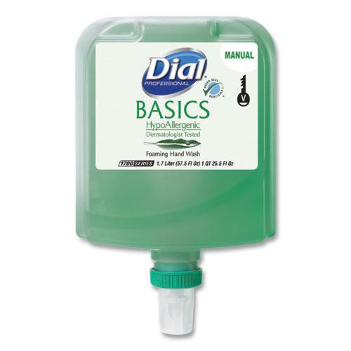 Basics Hypoallergenic Foaming Hand Wash Refill for Dial 1700 V Dispenser, Honeysuckle, 1.7 L, 3/Carton. Picture 1