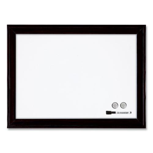Home Decor Magnetic Dry Erase Board, 23 x 17, White Surface, Black Wood Frame. Picture 1