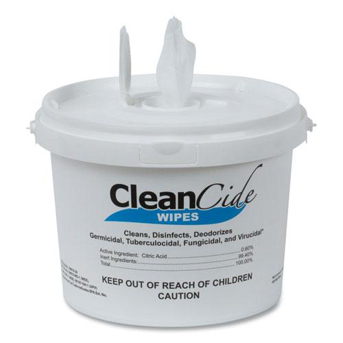 CleanCide Disinfecting Wipes, 1-Ply, 8 x 5.5, Fresh Scent, White, 400/Tub. Picture 1