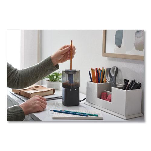 Model 1799 Powerhouse Office Electric Pencil Sharpener, AC-Powered, 3 x 3 x 7, Black/Silver/Smoke. Picture 6