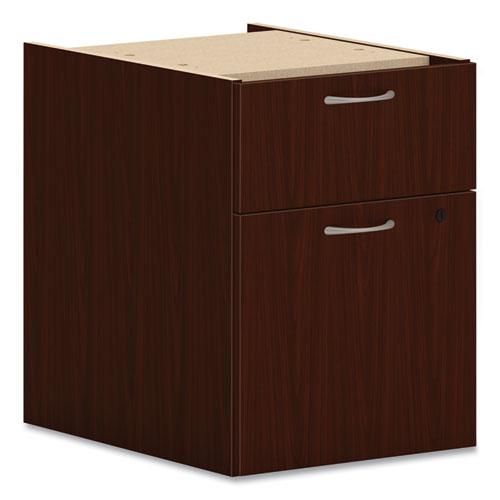 Mod Hanging Pedestal, Left or Right, 2-Drawers: Box/File, Legal/Letter, Traditional Mahogany, 15" x 20" x 20". Picture 1