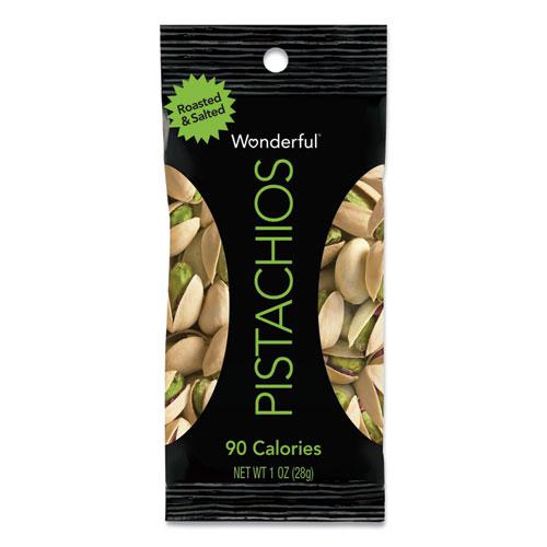 Wonderful Pistachios, Roasted and Salted, 1 oz Pack, 12/Box. Picture 1