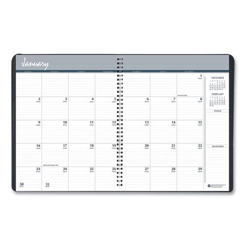 14-Month Recycled Ruled Monthly Planner, 11 x 8.5, Blue Cover, 14-Month (Dec to Jan): 2023 to 2025. Picture 2