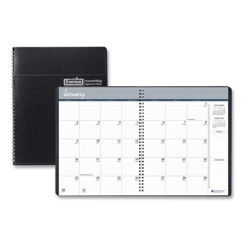 14-Month Recycled Ruled Monthly Planner, 11 x 8.5, Black Cover, 14-Month (Dec to Jan): 2023 to 2025. Picture 1