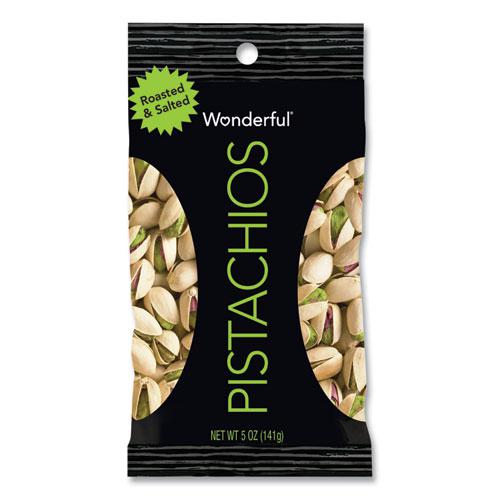 Wonderful Pistachios, Dry Roasted and Salted, 5 oz, 8/Box. Picture 1